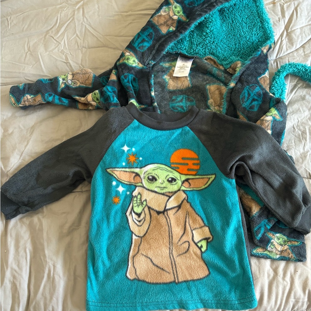 Star Wars Kids' 2-piece Pajamas with Robe long Sleeve Top